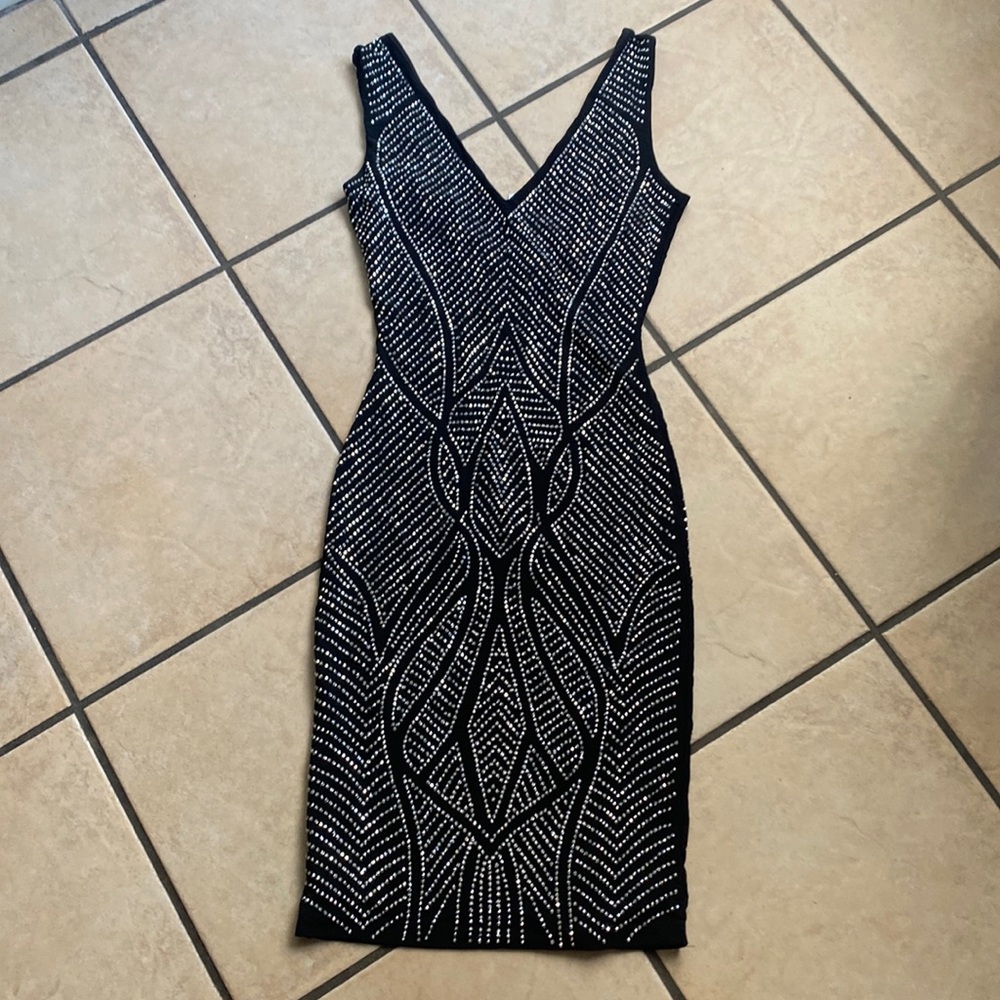 Symphony black mini dress